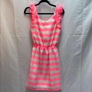 Lilly Pulitzer Pink and White Striped Womens Dress